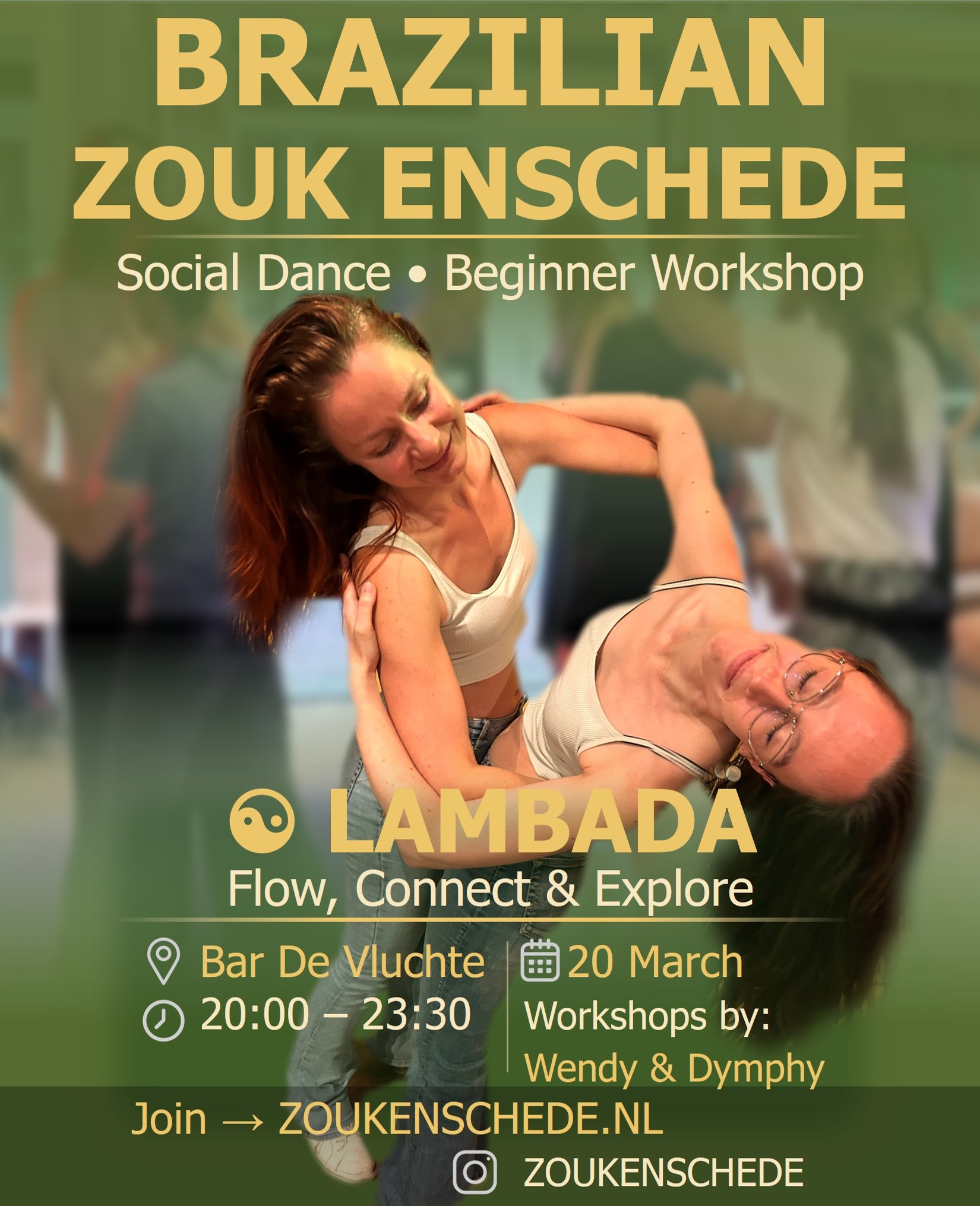 Lambada and Brazilian zouk Enschede social dance