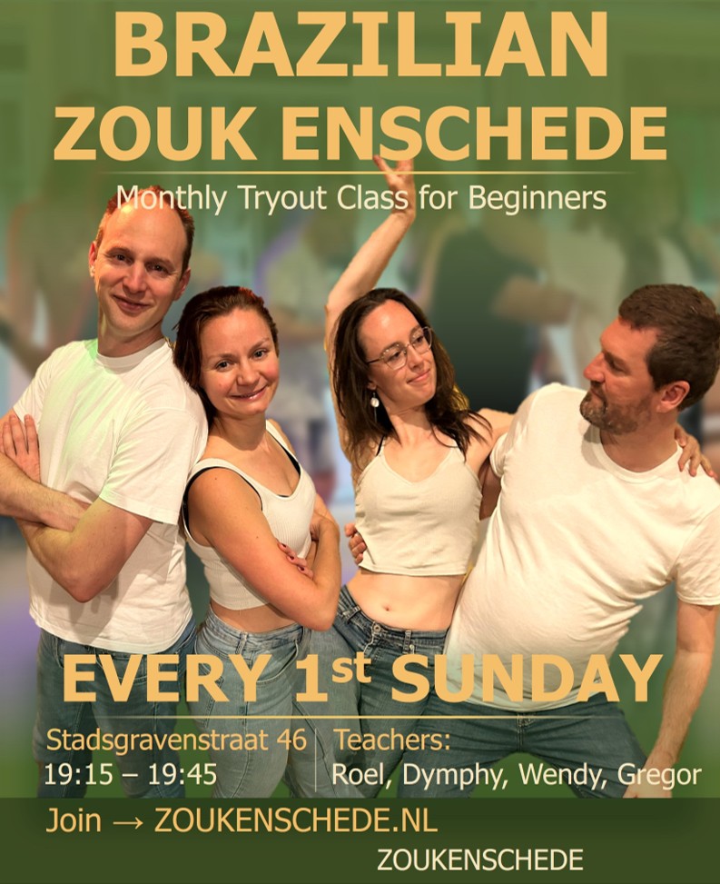 Braziliaanse Zouk proefles voor beginners in Enschede